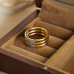 C&H Customized Design Stainless Steel Zircon Ring Colored Crystal CZ Multi Layer Ring