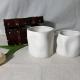 C&H New Design Homeware Empty Vase Cement Candle Holder Ceramic Pot De Bougie Jar White Irregular Candle Container