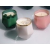 C&H Customized Logo Diamond Glass Cup Natural Stone Crystal Soy Wax Candle Jar Home Deco
