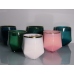 C&H Customized Logo Diamond Glass Cup Natural Stone Crystal Soy Wax Candle Jar Home Deco