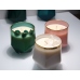 C&H Customized Logo Diamond Glass Cup Natural Stone Crystal Soy Wax Candle Jar Home Deco