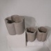 C&H Original Flower Shape Cement Ceramic Pot Candle Holder Home Deco Cement Candle Jar for Gift