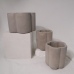 C&H Original Flower Shape Cement Ceramic Pot Candle Holder Home Deco Cement Candle Jar for Gift