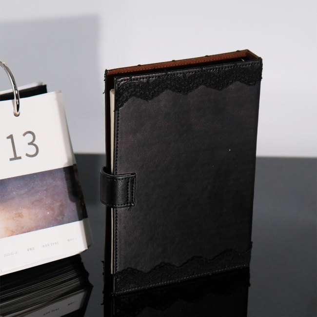 C&H Thermochromic Leather Journal High-End Custom Cover with Crystal Inlay Esoteric Healing Writing Notebook Custom Logo