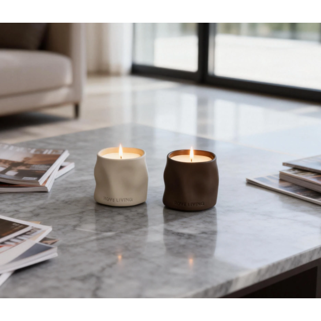 C&H Custom Logo Hot Sell Art Candle Soy Wax Ceramic Private Label Scented Candles Luxury for Birthdays Parties Handmade