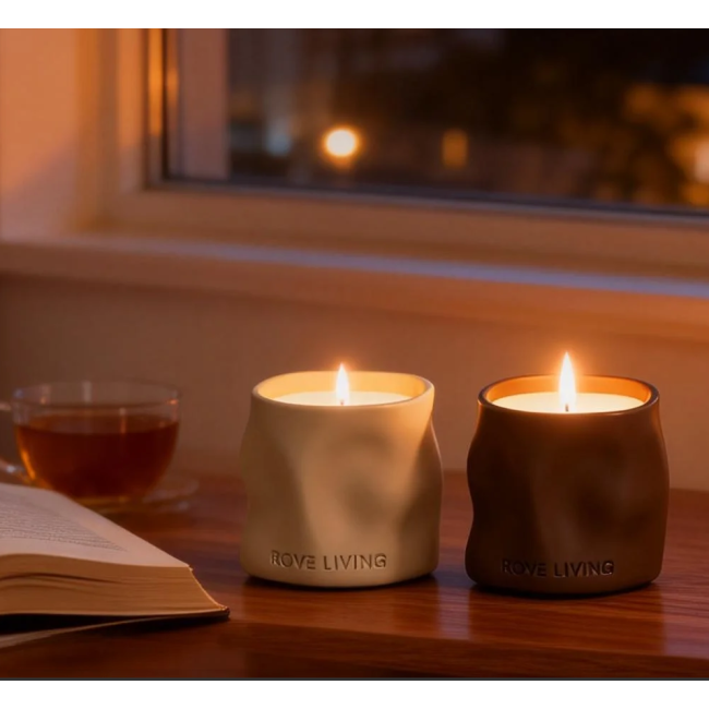 C&H Custom Logo Hot Sell Art Candle Soy Wax Ceramic Private Label Scented Candles Luxury for Birthdays Parties Handmade