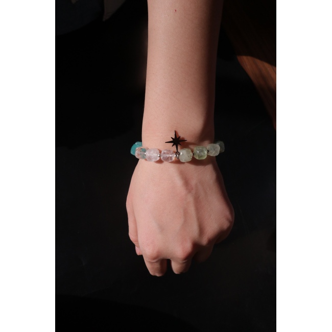 C&H Handmade Amethyst Stone Beaded Bracelet Rope String Natural Stone Crystal Beads Bracelet for Men Women