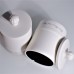 CHHC White Round Ceramic Candle Jar With Lid Logo Customized Ceramic Candle Container for Home Deco