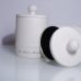 CHHC White Round Ceramic Candle Jar With Lid Logo Customized Ceramic Candle Container for Home Deco
