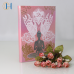 C&H Customizable Luxury Leather Cover Notebook Pink Color Yoga Lover Custom Diary with Personalizable Inner Page