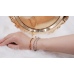 C&H Colored Crystal DIY Pyramid Style Round Shape Bracelet with Elastic String