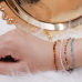 C&H Colored Crystal DIY Pyramid Style Round Shape Bracelet with Elastic String