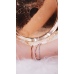 C&H Colored Crystal DIY Pyramid Style Round Shape Bracelet with Elastic String