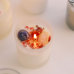 C&H Fashion Flower Crystal White Glass Candle Bottle Soy Wax Candle Jar for Home Deco