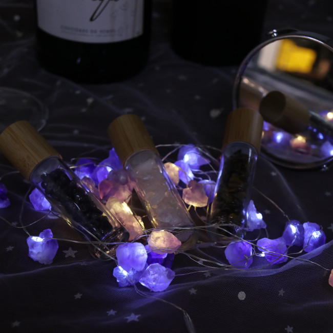 C&H Crystal Light String Amethyst Luxury Christmas Decorative Lights Party Photo Prop LED Lights