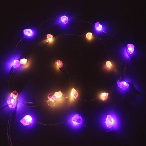 C&H Crystal Light String Amethyst Luxury Christmas Decorative Lights Party Photo Prop LED Lights