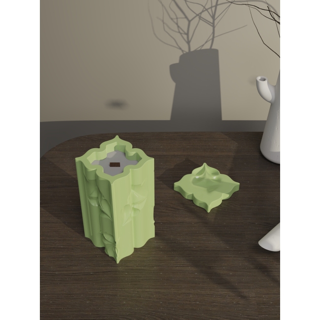 C&H Bluk Handmade Square 4/6/8 oz Aromatherapy Soy Wax Candle Jars Colorful Ceramic Eco-friendly Long-burning Christmas Home