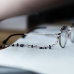 C&H Handmade Fashion Irregular Amethyst Crystal Glasses Chain Crystal Eyeglasses Cord