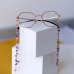 C&H Handmade Fashion Irregular Amethyst Crystal Glasses Chain Crystal Eyeglasses Cord