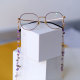 C&H Handmade Fashion Irregular Amethyst Crystal Glasses Chain Crystal Eyeglasses Cord