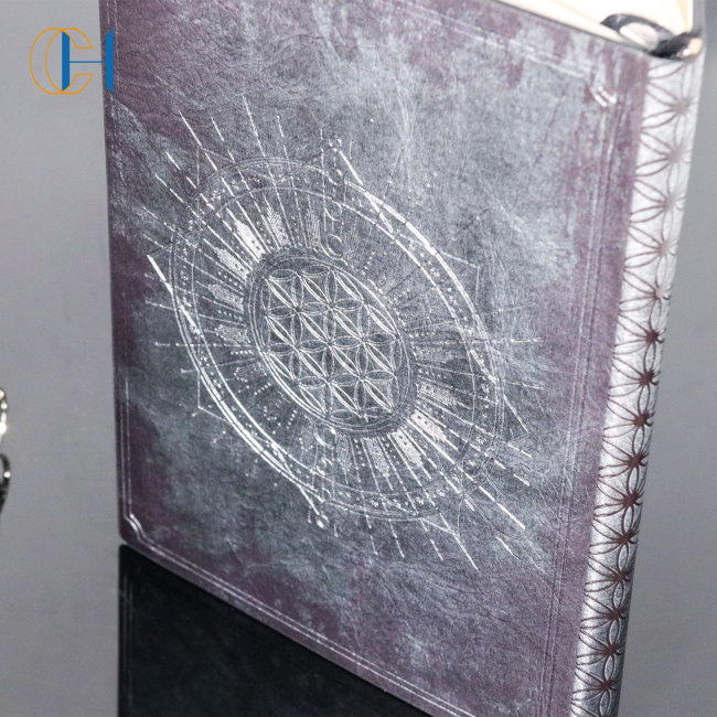C&H Luxury Customized A4 A5 Pu Leather Crystal Notebook Customs Pages Mental Health Journal Notebook for Gift