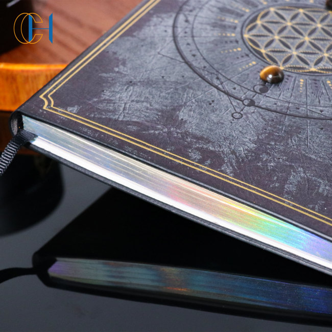 C&H Luxury Customized A4 A5 Pu Leather Crystal Notebook Customs Pages Mental Health Journal Notebook for Gift