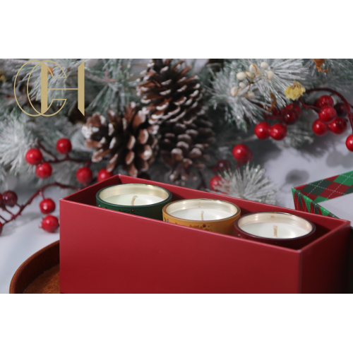 C&H Wholesale Luxury Soy Wax Gift Scented Candle Set Handmade Christmas Home Decor with Box for Holidays and Parties