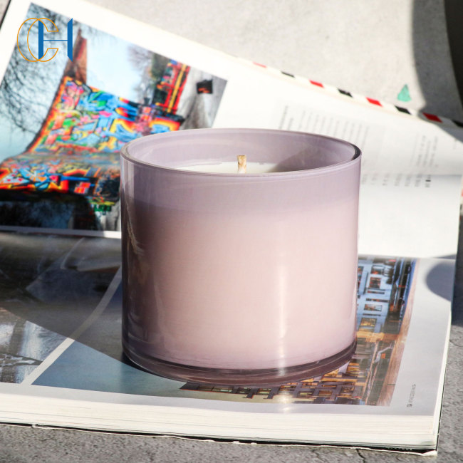 C&H Luxury Soy Wax Glass Cup Container Custom Label Glass Candle Jar for Candle Making Wedding Decoration