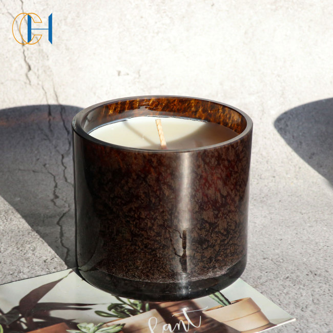 C&H Luxury Soy Wax Glass Cup Container Custom Label Glass Candle Jar for Candle Making Wedding Decoration