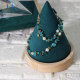 C&H New Year Gift Lapis Lazuli Beaded Necklace Bracelet Set Irregular Crystal Beaded Bracelets Set