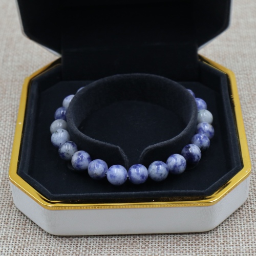 C&H White Cat's Eye Beaded Bracelet Fine Jewelry Gemstone Bracelet Bohemian Healing Crystal Stretch Stone Bracelet