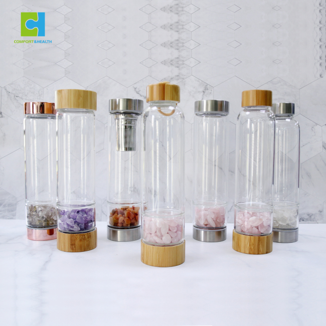 C&H Home Use Simple Crystal Water Bottles with Crystal and Gemstones for Gifts Wedding Souvenirs