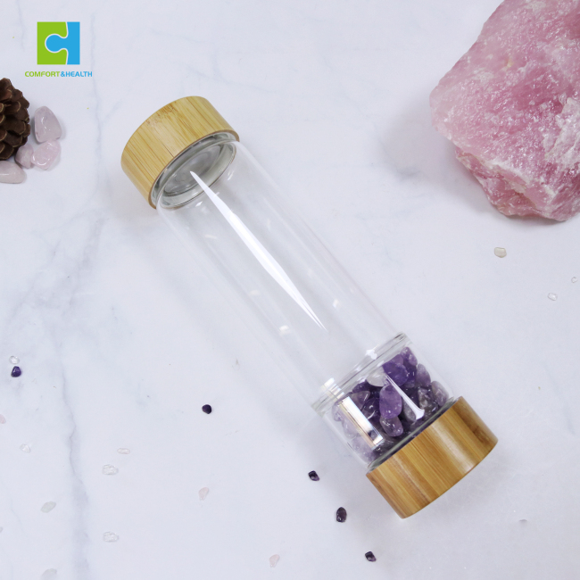 C&H Home Use Simple Crystal Water Bottles with Crystal and Gemstones for Gifts Wedding Souvenirs