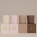 C&H Custom Logo Solid Color Ceramic Aromatherapy Candle Jar Eco-Friendly Smokeless Scented Candle Container for Home Decor