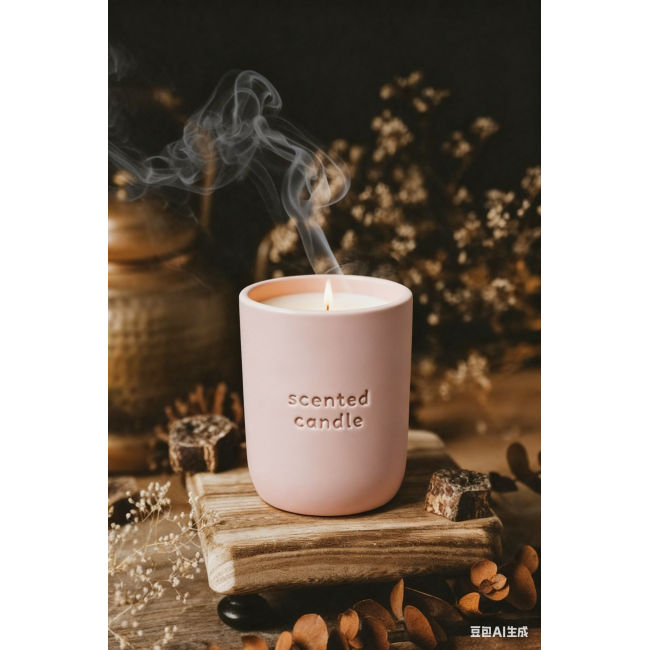 C&H Custom Logo Solid Color Ceramic Aromatherapy Candle Jar Eco-Friendly Smokeless Scented Candle Container for Home Decor