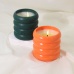 C&H Wholesale Luxury Orange Dark Green Custom Color&Logo Natural Essential Oil OEM Ceramic Scented Candles