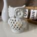 C&H Custom Design White Owl Shaped Ceramic Aromatherapy Candle Holder for Home Living Room Decor