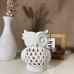 C&H Custom Design White Owl Shaped Ceramic Aromatherapy Candle Holder for Home Living Room Decor