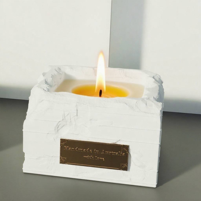C&H Home Deco Wholesale Scented Soy Wax Candles Jar Customized Private Label Cement Carving Jar Gift Holidays Bars