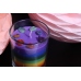 C&H Unique Design Seven Chakras Soy Wax Candle Rainbow Colored Clearly Glass Candle for Home Deco