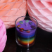 C&H Unique Design Seven Chakras Soy Wax Candle Rainbow Colored Clearly Glass Candle for Home Deco