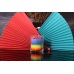 C&H Unique Design Seven Chakras Soy Wax Candle Rainbow Colored Clearly Glass Candle for Home Deco