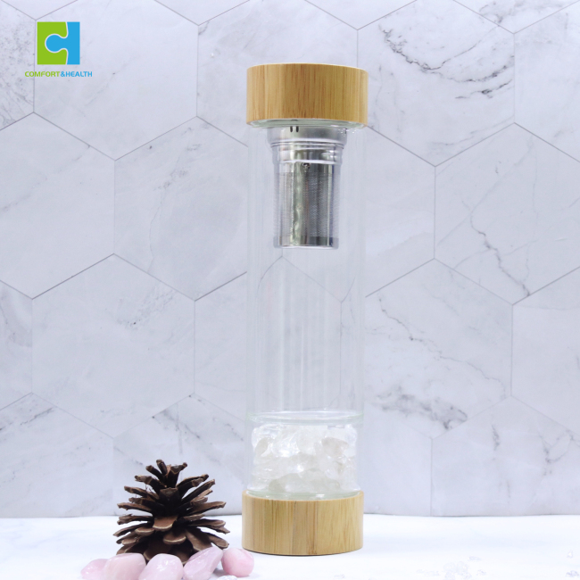 C&H Simple Crystal Water Bottles with Crystal and Gemstones for Gifts Wedding Souvenirs