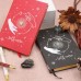 C&H Celestial Crystal B5 Journal-Universal Energy Fatima Notebook Genuine Gemstones Starry Night Cover Hand-Embraced Notebook