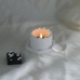 C&H Round Empty Cement Holder With Lid 100g Small Custom Size Embossed Logo White Candle Jars