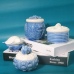 C&H Sea Style Blue Shell Ceramic Candle Jar Set Elegant Diy Logo Soy Wax Candle Set Gift Home Deco