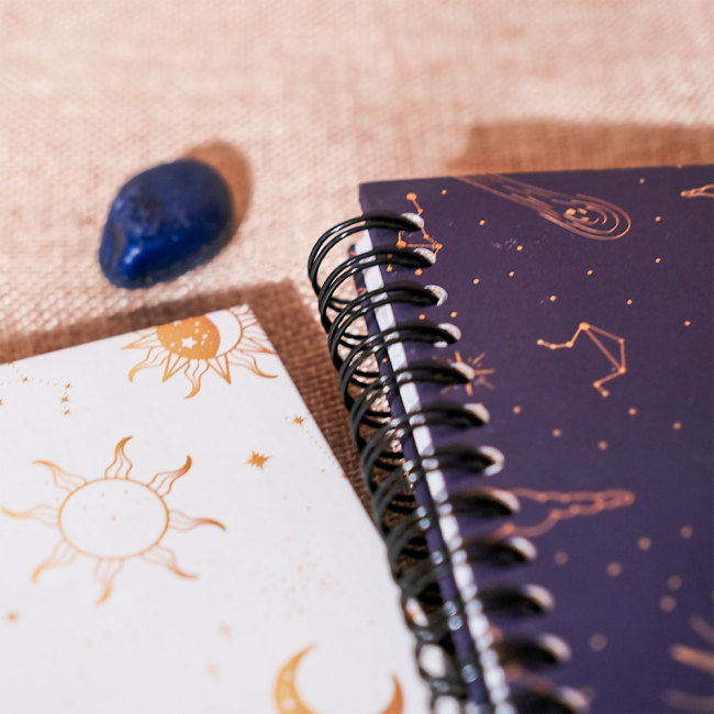 C&H Customized Logo Hardcover Spiral Notebook Simple Cover Design Custom A5 Notebook for Students