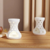 C&H Nordic Ceramic Aromatic Incense Burner Aroma Lamp Wax Melt Carved Hollow Porcelain Tea Light Candle Flameless Eco-friendly