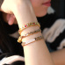 C&H Gold Plated Magnetic Therapy Stainless Steel Custom Crystal Diamond Lady Bracelet Gift