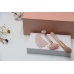 C&H Customized Rose Quartz Jade Roller Gua Sha Set Amethyst Pink Jade Heart Shaped Gua Sha Stone Face Roller Crystal Guasha Set